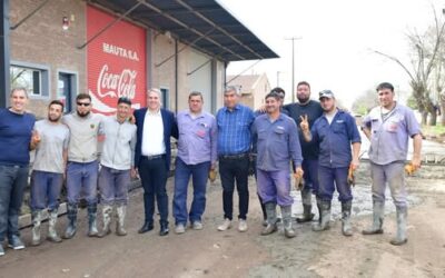Más obras en Chacabuco: comenzó el colado de pavimento en calle Juan Manuel de Rosas