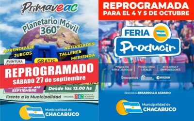Espectáculos al aire libre reprogramados