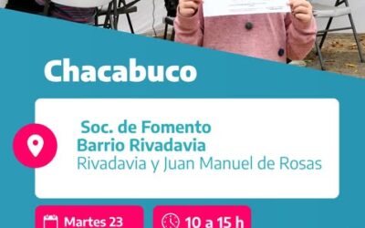 Lunes y martes, nuevo Operativo de Documentación en Chacabuco