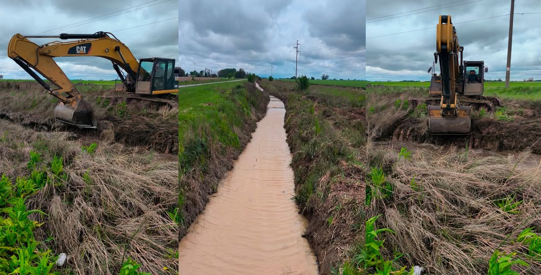 Fuerte trabajo en obras hidráulicas con limpieza y nuevas canalizaciones