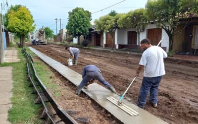 Cordón cuneta en el Pasaje Juan Pedro Martini