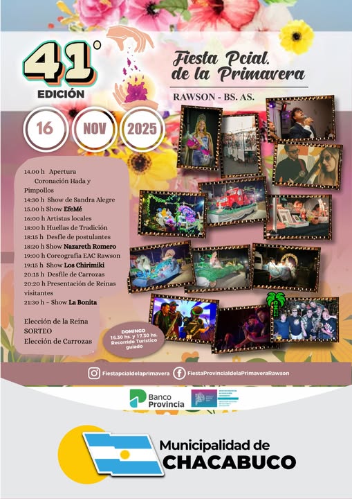 ? La Fiesta Provincial de la Primavera se traslada al domingo 16 de ...