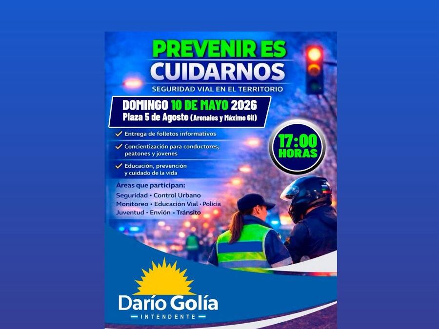 Operativo de concientización vial en Plaza 5 de Agosto