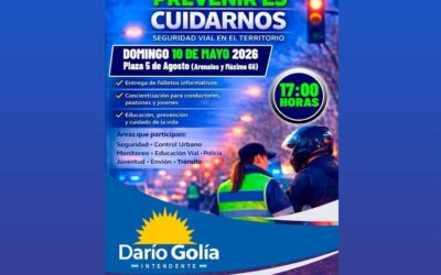 Operativo de concientización vial en Plaza 5 de Agosto