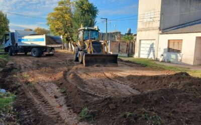 Comenzaron los trabajos de cordón cuneta en calle Córdoba