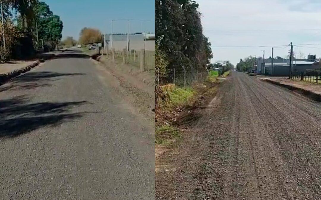 Mejoras viales con colocación de RAP en calle San Isidro Labrador y Barrio Las Palmeras
