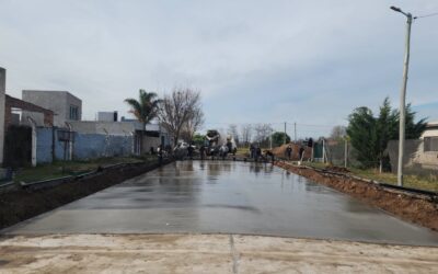 Avanza la obra de pavimento en el barrio PROCREAR
