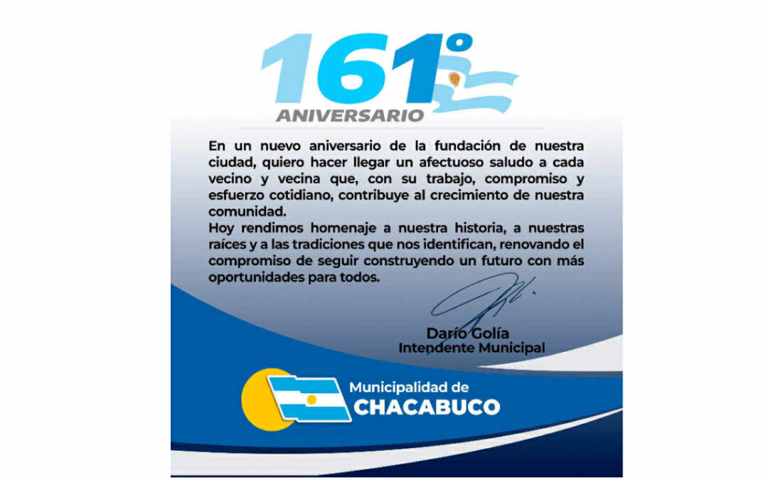 Feliz Aniversario Chacabuco