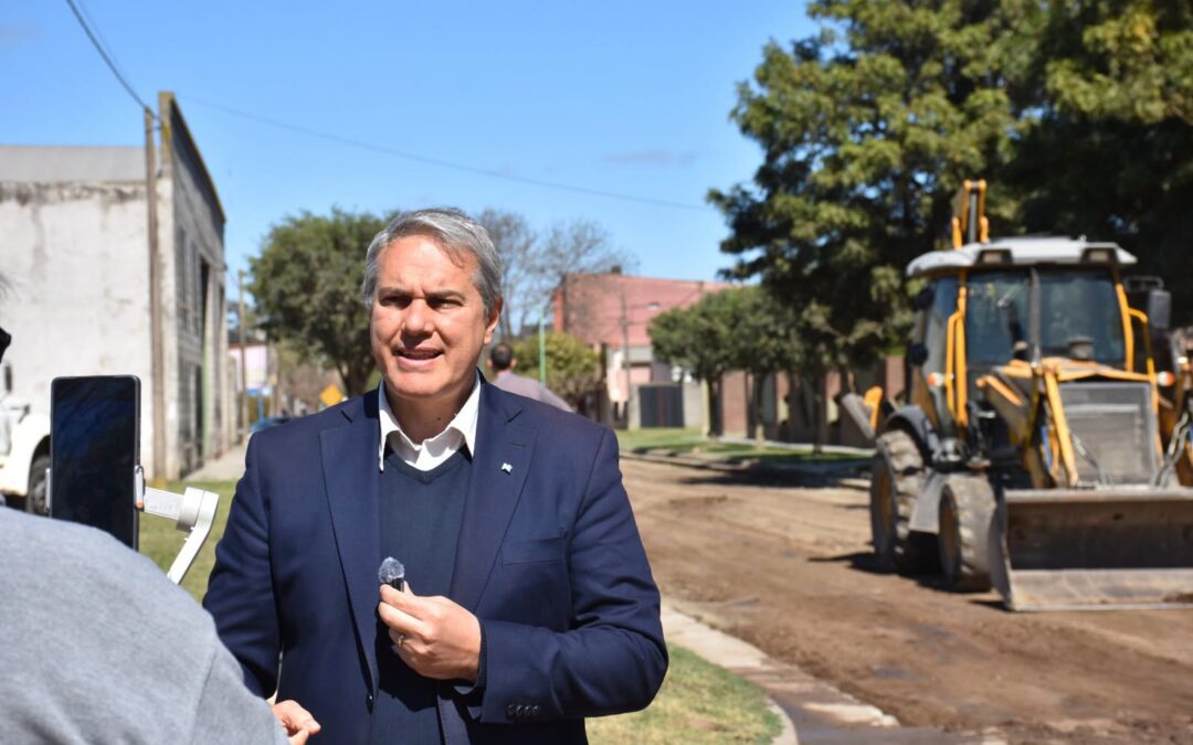 Tres nuevas cuadras de pavimentación: Inició la obra sobre calle Olavarría