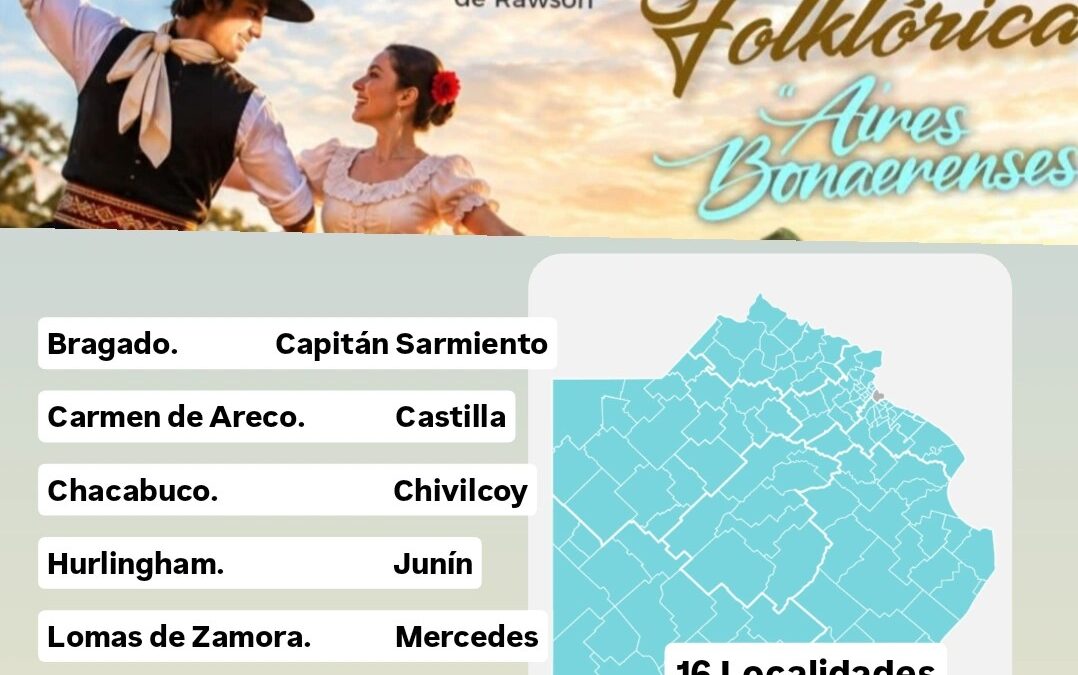 RAWSON VIVE EL PRÓXIMO FINDE LARGO CON EL 15° FESTIVAL CAHUÍN: MÁS DE 600 BAILARINES Y 16 LOCALIDADES DE LA PROVINCIA