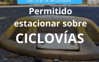 Jueves y viernes no se cobra estacionamiento y hasta el domingo se puede estacionar sobre las ciclovías