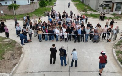 Golía inauguró dos nuevas cuadras de pavimento para el Barrio PROCREAR